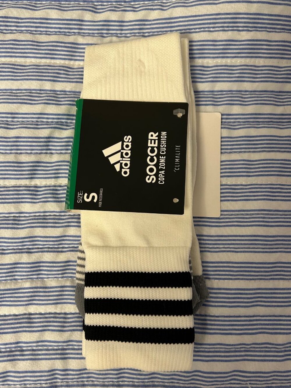 NEW Adidas Copa Soccer Socks - White - Youth Small